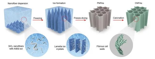 中国科学家研究团队成功开发出一种耐火陶瓷纳米纤维气凝胶